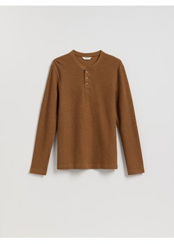 Reserved - Longsleeve regular - karminowy ze sklepu Reserved w kategorii T-shirty męskie - zdjęcie 185814405