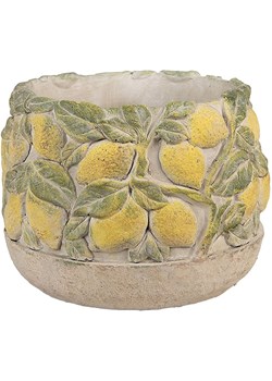 Clayre &amp; Eef Doniczka w kolorze zielono-żółtym - wys. 19 x Ø 15 cm ze sklepu Limango Polska w kategorii Doniczki i osłonki - zdjęcie 185816249