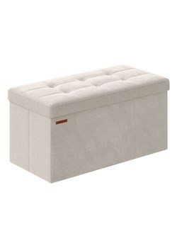 Songmics Ławka w kolorze kremowym ze schowkiem - 76 x 38 x 38 cm ze sklepu Limango Polska w kategorii Meble - zdjęcie 185816439