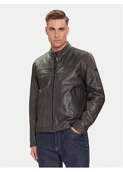 JOOP! Kurtka skórzana Cleary 80000863 Szary Regular Fit ze sklepu MODIVO w kategorii Kurtki męskie - zdjęcie 185817675