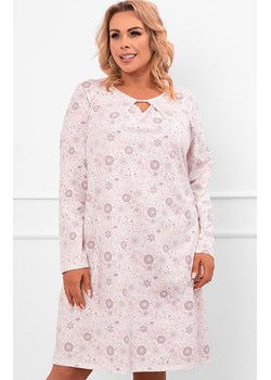 Koszula nocna damska długi rękaw Satui, Kolor jasnoróżowy-wzór, Rozmiar M, Italian Fashion ze sklepu Primodo w kategorii Koszule nocne - zdjęcie 185821455
