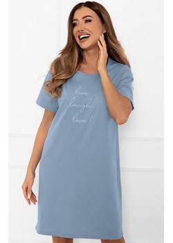 Damska koszula nocna niebieska Ksara, Kolor niebieski, Rozmiar S, Italian Fashion ze sklepu Intymna w kategorii Koszule nocne - zdjęcie 185822428