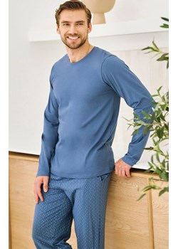 Bawełniana piżama męska jeans Lorenzo 3474, Kolor jeans-wzór, Rozmiar XXL, Taro ze sklepu Intymna w kategorii Piżamy męskie - zdjęcie 185822537