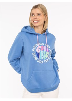 Zwillingsherz Bluza &quot;Happiness and Love&quot; w kolorze niebieskim ze sklepu Limango Polska w kategorii Bluzy damskie - zdjęcie 185826007
