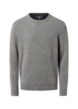 Nils Sundström Sweter męski Mężczyźni drobna dzianina szary marmurkowy ze sklepu vangraaf w kategorii Swetry męskie - zdjęcie 185826355