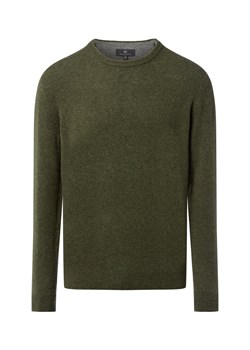 Nils Sundström Sweter męski Mężczyźni drobna dzianina oliwkowy marmurkowy ze sklepu vangraaf w kategorii Swetry męskie - zdjęcie 185826357