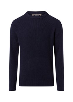 Andrew James Męski sweter z dzianiny kaszmirowej Mężczyźni Kaszmir granatowy jednolity ze sklepu vangraaf w kategorii Swetry męskie - zdjęcie 185826358