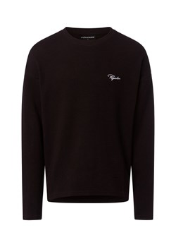 PEGADOR Męska koszula z długim rękawem - Signar Mężczyźni Bawełna czarny wypukły wzór tkaniny ze sklepu vangraaf w kategorii T-shirty męskie - zdjęcie 185826385
