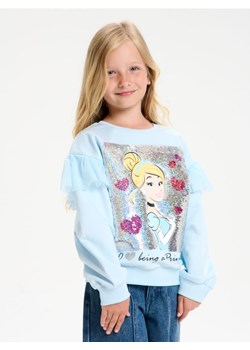 Sinsay - Bluza z cekinową aplikacją Disney Princess - niebieski ze sklepu Sinsay w kategorii Bluzy dziewczęce - zdjęcie 185828119