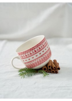 Sinsay - Ceramiczny kubek z uchem z motywem świątecznym - czerwony ze sklepu Sinsay w kategorii Dom - zdjęcie 185828239