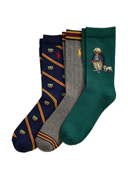 Zestaw 3 par wysokich skarpet dziecięcych Polo Ralph Lauren 444P03160001 Kolorowy ze sklepu eobuwie.pl w kategorii Skarpetki dziecięce - zdjęcie 185828429