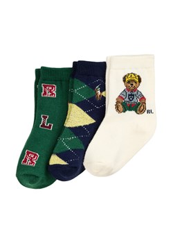 Zestaw 3 par wysokich skarpet dziecięcych Polo Ralph Lauren 441P03153001 Kolorowy ze sklepu eobuwie.pl w kategorii Skarpetki dziecięce - zdjęcie 185828439
