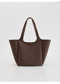 Reserved - Torebka shopper - ciemnobrązowy ze sklepu Reserved w kategorii Torebki damskie - zdjęcie 185829039
