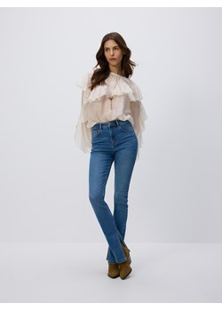 Reserved - Jeansy slim fit z rozcięciem - niebieski ze sklepu Reserved w kategorii Jeansy damskie - zdjęcie 185832328