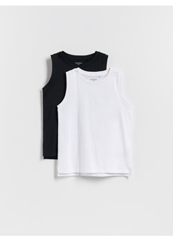 Reserved - Koszulka bez rękawów 2 pack - czarny ze sklepu Reserved w kategorii T-shirty chłopięce - zdjęcie 185832589