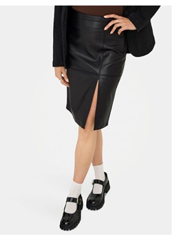 ONLY Spódnica z imitacji skóry Oline 15315998 Czarny Slim Fit ze sklepu MODIVO w kategorii Spódnice - zdjęcie 185833599
