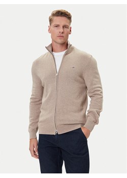 Gant Kardigan 8030164 Beżowy Regular Fit ze sklepu MODIVO w kategorii Swetry męskie - zdjęcie 185833899