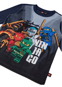 LEGO Bluzka 11010948 Granatowy Regular Fit ze sklepu MODIVO w kategorii T-shirty chłopięce - zdjęcie 185834596