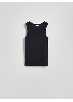 Reserved - Bawełniany tank top - czarny ze sklepu Reserved w kategorii T-shirty męskie - zdjęcie 185836317