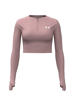 Damski longleeve treningowy Under Armour UA HG Rib 1/4 Zip - różowy ze sklepu Sportstylestory.com w kategorii Bluzki damskie - zdjęcie 185837155