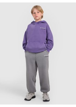 Chłopięce spodnie dresowe joggery 4F 4FJRAW25TTROM1528 - szare ze sklepu Sportstylestory.com w kategorii Spodnie chłopięce - zdjęcie 185837265