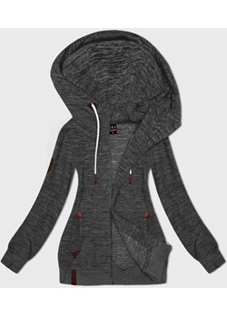 Rozpinana bluza polarowa grafit melanż (2310) ze sklepu goodlookin.pl w kategorii Bluzy damskie - zdjęcie 185840237