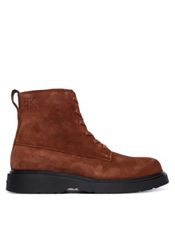 Trzewiki Calvin Klein Combat Ess Lace Up Zip Boot Su YM0YM01371 Brązowy ze sklepu eobuwie.pl w kategorii Buty zimowe męskie - zdjęcie 185841689