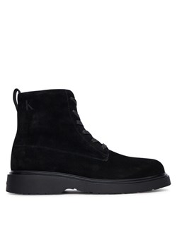 Trzewiki Calvin Klein Combat Ess Lace Up Zip Boot Su YM0YM01371 Czarny ze sklepu eobuwie.pl w kategorii Buty zimowe męskie - zdjęcie 185841746