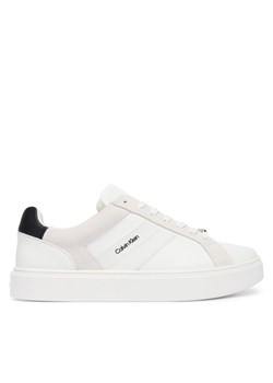 Sneakersy Calvin Klein Classic Cupsole Laceup Tape Lth YM0YM01430 Biały ze sklepu eobuwie.pl w kategorii Buty sportowe męskie - zdjęcie 185841747