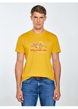 Koszulka męska z nadrukiem żółta Mifer 201 ze sklepu Big Star w kategorii T-shirty męskie - zdjęcie 185842749
