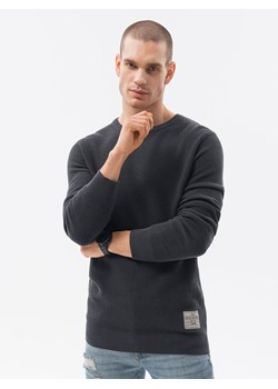 Sweter męski - grafitowy V2 E185 ze sklepu ombre w kategorii Swetry męskie - zdjęcie 185843676