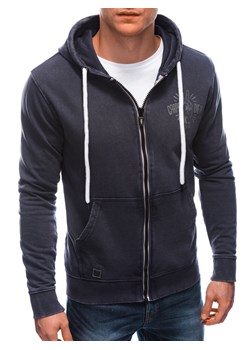 Bluza męska rozpinana z nadrukiem 1280B - granatowa ze sklepu Edoti w kategorii Bluzy męskie - zdjęcie 185844739