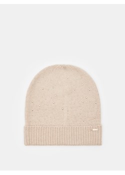 Mohito - Beżowa czapka beanie - beżowy ze sklepu Mohito w kategorii Czapki zimowe damskie - zdjęcie 185846065