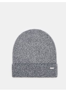 Mohito - Szara czapka beanie - szary ze sklepu Mohito w kategorii Czapki zimowe damskie - zdjęcie 185846068