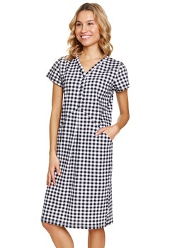 Nocna koszula Doctor Nap TCB.5271 black check ze sklepu kontri.pl w kategorii Koszule nocne - zdjęcie 185846948
