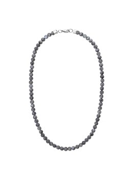 Naszyjnik unisex z naturalnych matowych kulek larvikitu dla mężczyzn i kobiet rozmiary 50 cm ze sklepu manoki.pl w kategorii Naszyjniki męskie - zdjęcie 185846996