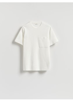 Reserved - Strukturalny t-shirt comfort fit - złamana biel ze sklepu Reserved w kategorii T-shirty męskie - zdjęcie 185847788