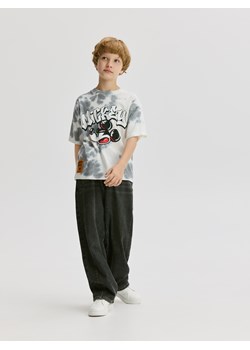 Reserved - Bawełniany t-shirt Mickey Mouse - złamana biel ze sklepu Reserved w kategorii T-shirty chłopięce - zdjęcie 185847967