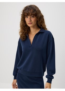 Reserved - Bluza z modalem - granatowy ze sklepu Reserved w kategorii Bluzy damskie - zdjęcie 185848398