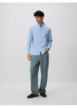 Reserved - Bawełniana koszula slim fit - jasnoniebieski ze sklepu Reserved w kategorii Koszule męskie - zdjęcie 185848466