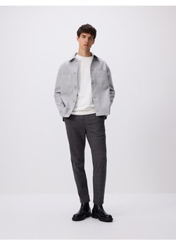 Reserved - Spodnie slim fit w kratę - ciemnoszary ze sklepu Reserved w kategorii Spodnie męskie - zdjęcie 185848799
