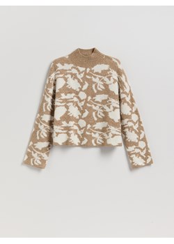 Reserved - Wzorzysty sweter z półgolfem - wielobarwny ze sklepu Reserved w kategorii Swetry damskie - zdjęcie 185849188