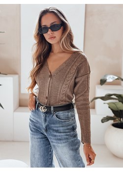 Sweter damski MELANIA czekoladowy Dstreet MY1653 ze sklepu DSTREET.PL w kategorii Swetry damskie - zdjęcie 185850587