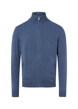 Nils Sundström Kardigan męski Mężczyźni wełna ze strzyży indygo marmurkowy ze sklepu vangraaf w kategorii Swetry męskie - zdjęcie 185850995