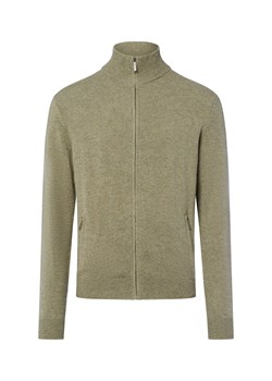 Nils Sundström Kardigan męski Mężczyźni wełna ze strzyży groszkowy marmurkowy ze sklepu vangraaf w kategorii Swetry męskie - zdjęcie 185850998