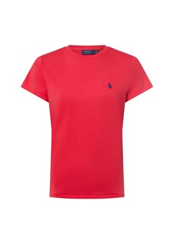 Polo Ralph Lauren T-shirt damski Kobiety Bawełna czerwony jednolity ze sklepu vangraaf w kategorii Bluzki damskie - zdjęcie 185851008