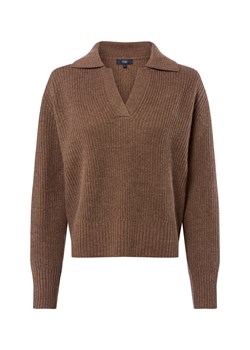 IPURI Damski sweter z dzianiny kaszmirowej Kobiety Kaszmir brązowy marmurkowy ze sklepu vangraaf w kategorii Swetry damskie - zdjęcie 185851029