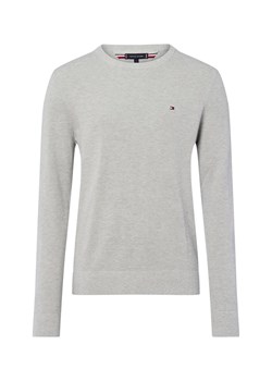 Tommy Hilfiger Męski sweter Mężczyźni Bawełna jasny szary marmurkowy ze sklepu vangraaf w kategorii Swetry męskie - zdjęcie 185851045