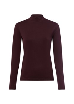 Marie Lund Damska koszulka z długim rękawem Kobiety Dżersej bakłażanowy jednolity ze sklepu vangraaf w kategorii Bluzki damskie - zdjęcie 185851048