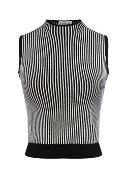 EDITED Damski top z dzianiny - Quirine Kobiety czarny w paski ze sklepu vangraaf w kategorii Bluzki damskie - zdjęcie 185851075
